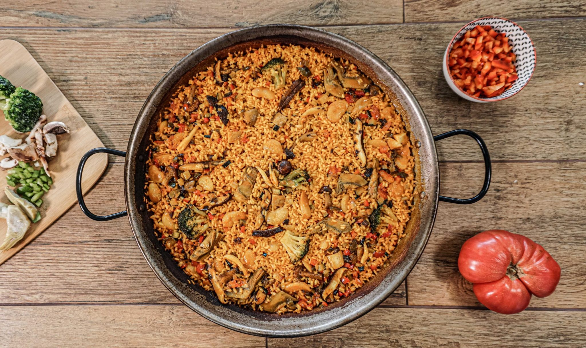 Paella de verduras Casa de Paellas